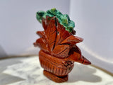 Ocean Jasper Potted Flower *Hand Carved-Top Quality*