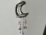 Ruby Zoisite Moon Crescent Suncatcher