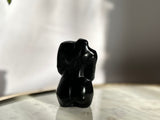 Black Obsidian Pregnant Woman Carving