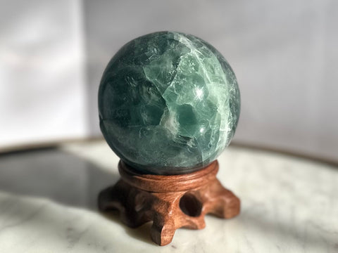 Green Fluorite Sphere