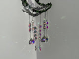 Ruby Zoisite Moon Crescent Suncatcher