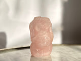 Rose Quartz Pregnant Woman Carving