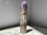 Amethyst with Banded Agate Inclusions Tower