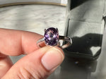 Amethyst .925 Sterling Silver Adjustable Ring *High Quality*