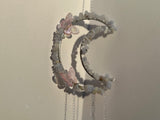 Blue Lace Agate Moon Crescent Suncatcher