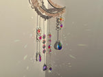 Rose Quartz Moon Crescent Suncatcher