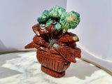 Ocean Jasper Potted Flower *Hand Carved-Top Quality*