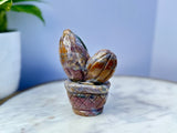 Ocean Jasper Cactus *Hand Carved-Top Quality*