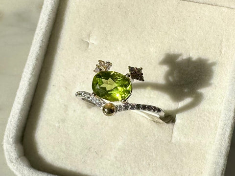 Peridot .925 Sterling Silver Adjustable Ring