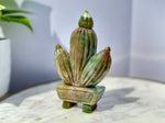 Ocean Jasper Cactus *Hand Carved-Top Quality*