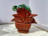 Ocean Jasper Potted Flower *Hand Carved-Top Quality*