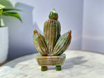 Ocean Jasper Cactus *Hand Carved-Top Quality*