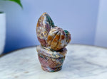 Ocean Jasper Cactus *Hand Carved-Top Quality*